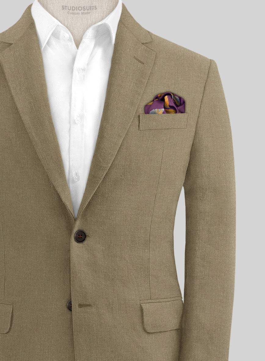 Campari English Tobacco Linen Suit - StudioSuits