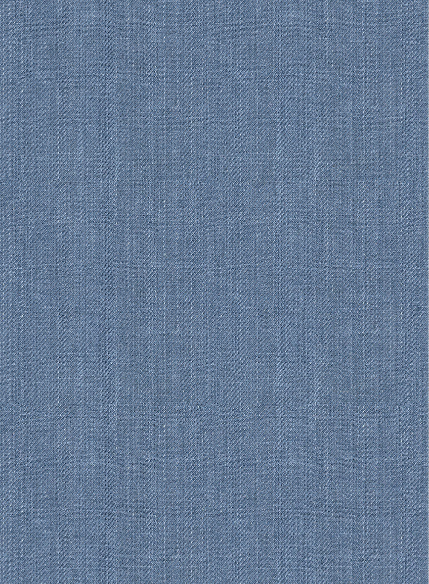 Campari Field Blue Linen Pants - StudioSuits