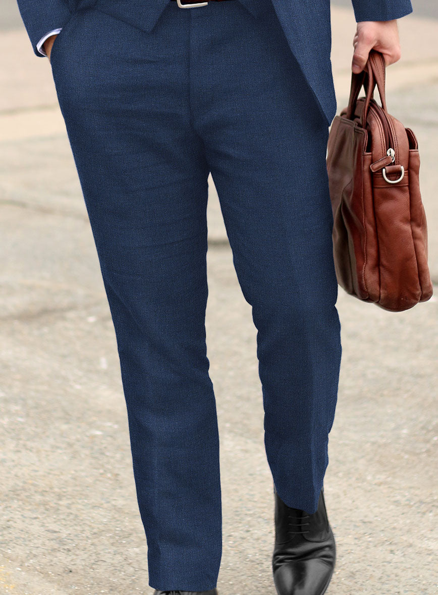 Campari Indigo Linen Pants - StudioSuits