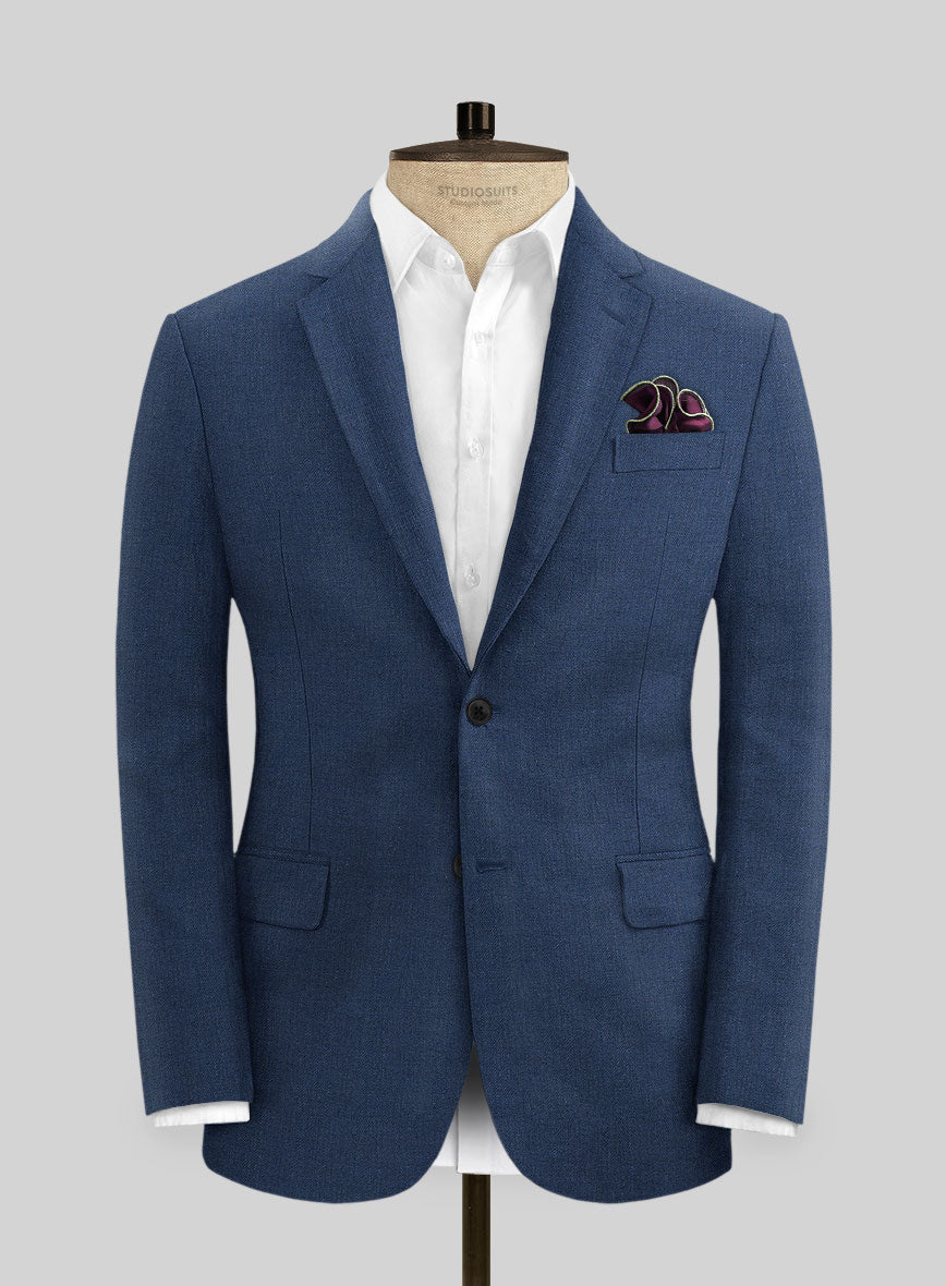 Campari Indigo Linen Suit - StudioSuits