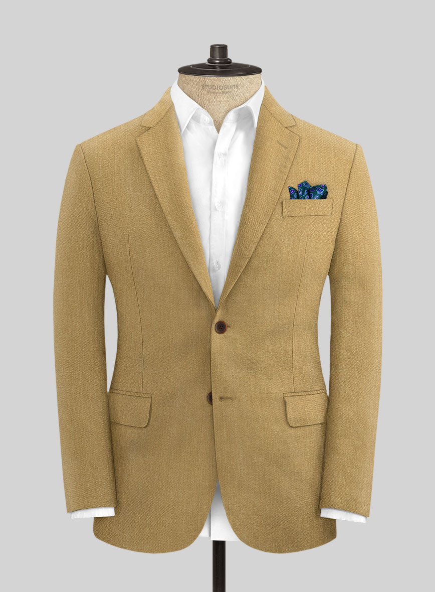 Campari Khaki Linen Jacket - StudioSuits