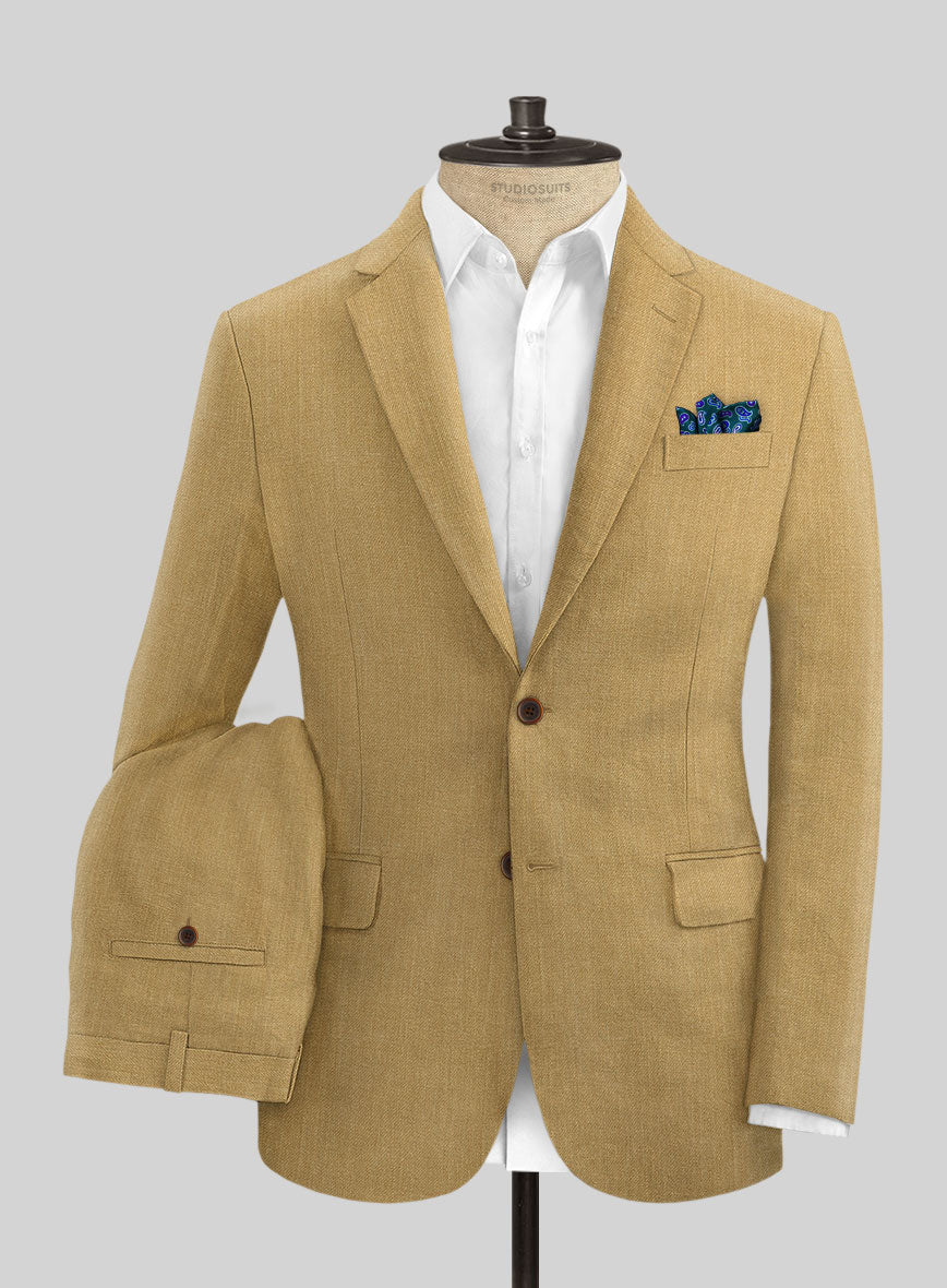 Campari Khaki Linen Suit - StudioSuits