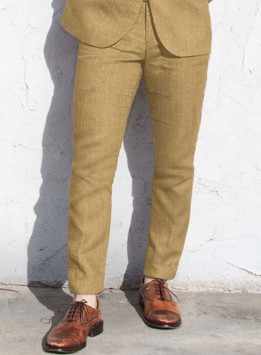 Campari Khaki Linen Suit - StudioSuits