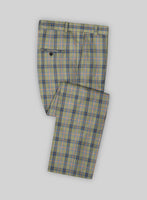 Campari Spring Checks Linen Pants - StudioSuits