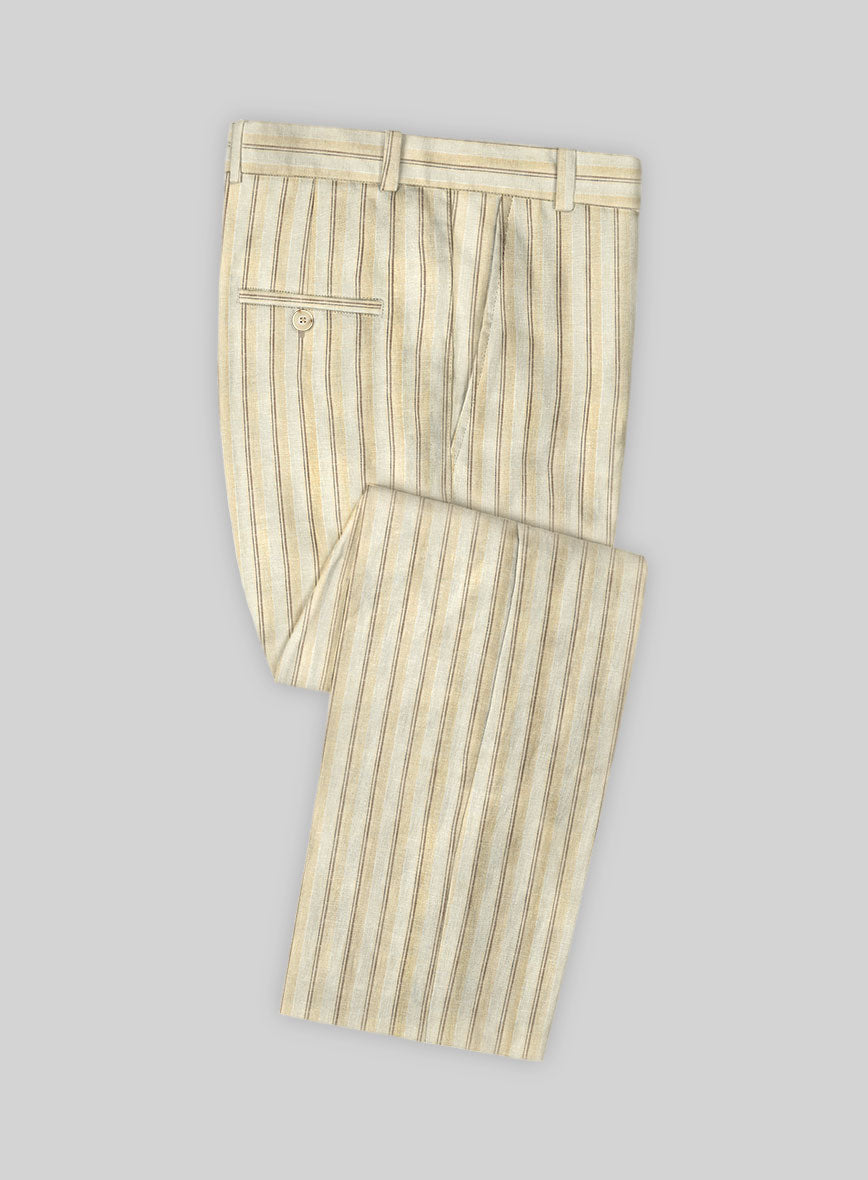 Campari Vama Stripe Linen Pants - StudioSuits