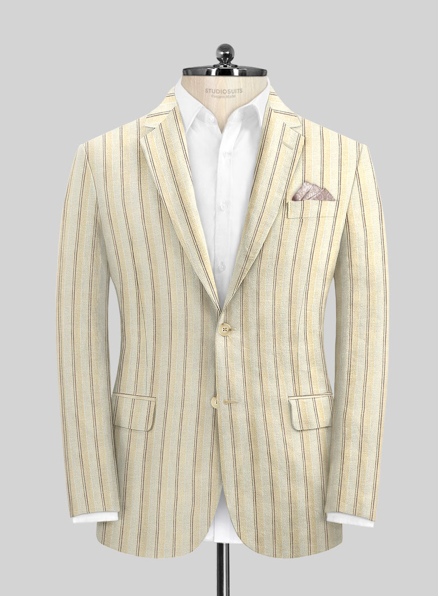Campari Vama Stripe Linen Suit - StudioSuits