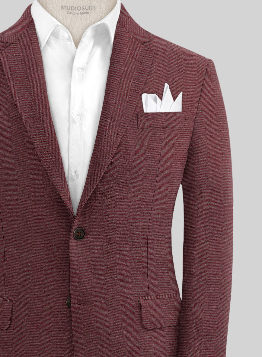 Campari Wine Linen Suit - StudioSuits