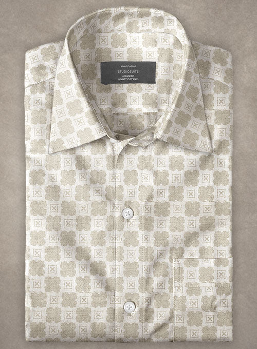 Carrel Beige Linen Shirt - StudioSuits