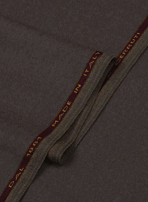 Cerruti Pittoe Brown Wool Silk Linen Jacket - StudioSuits