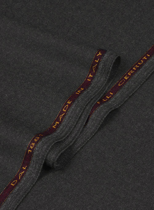 Cerruti Prazie Charcoal Wool Pants - StudioSuits