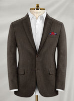 Coffee Brown Flannel Wool Suit - StudioSuits