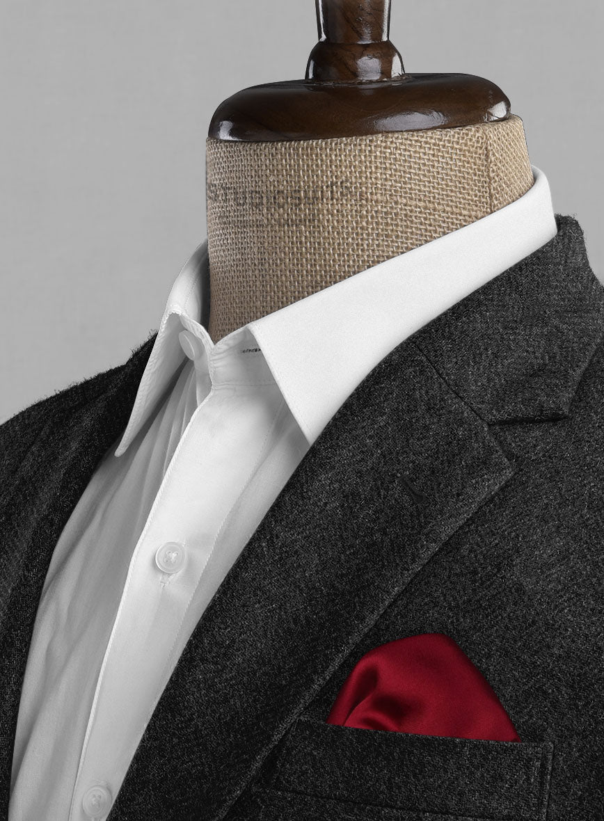 Charcoal Herringbone Tweed Jacket - StudioSuits