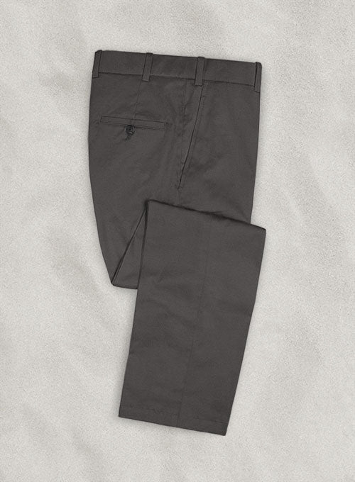 Charcoal Gray Stretch Chino Pants - StudioSuits