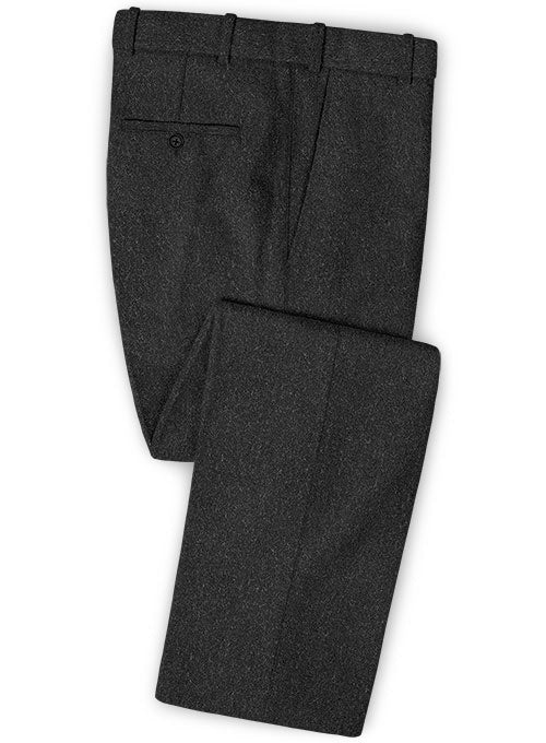 Charcoal Heavy Tweed Pants - StudioSuits