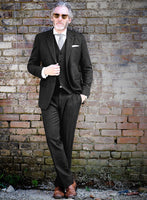 Charcoal Herringbone Tweed Suit - StudioSuits
