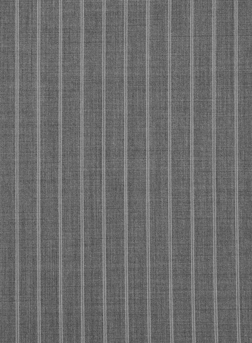 Charles Clayton Bisela Gray Stripe Wool Jacket - StudioSuits