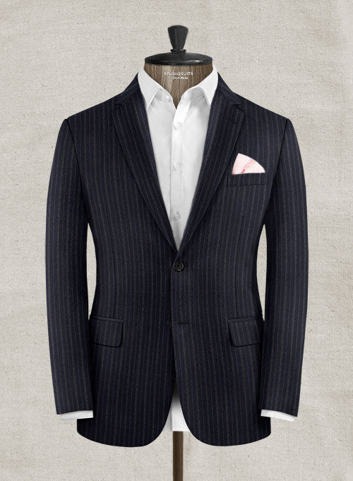 Charles Clayton Calos Blue Wool Cashmere Jacket - StudioSuits