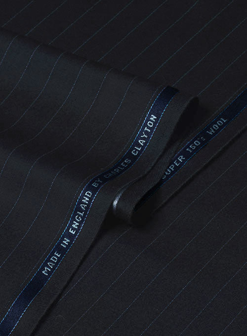 Charles Clayton Cursia Blue Wool Suit - StudioSuits