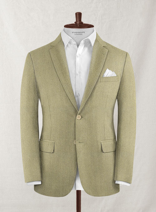 Charles Clayton Marlus Green Wool Cashmere Jacket - StudioSuits