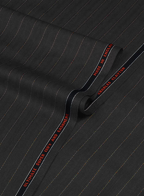 Charles Clayton Rera Black Wool Cashmere Jacket - StudioSuits