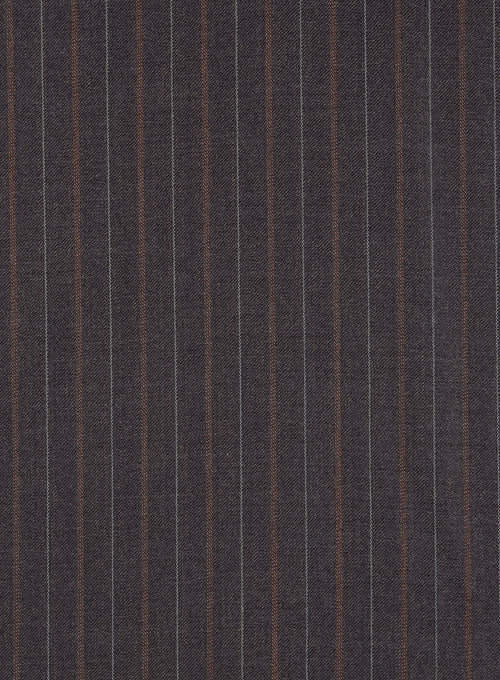 Charles Clayton Riside Brown Stripe Wool Cashmere Jacket - StudioSuits