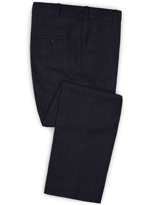 Charles Clayton Zacico Dark Blue Wool Pants - StudioSuits