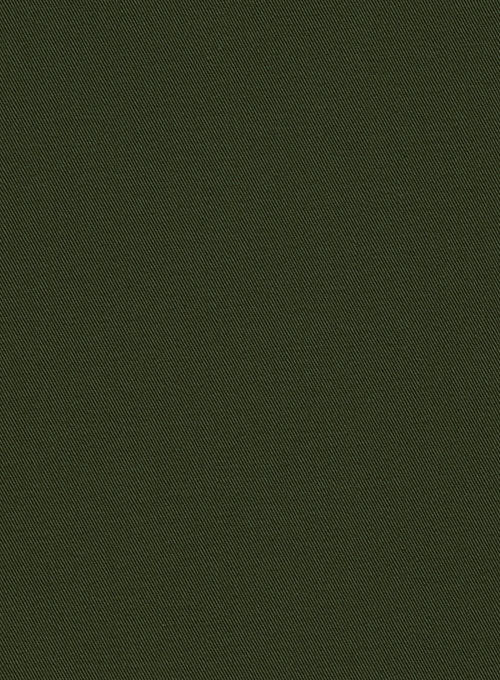 Washed Dark Olive Green Chinos - StudioSuits