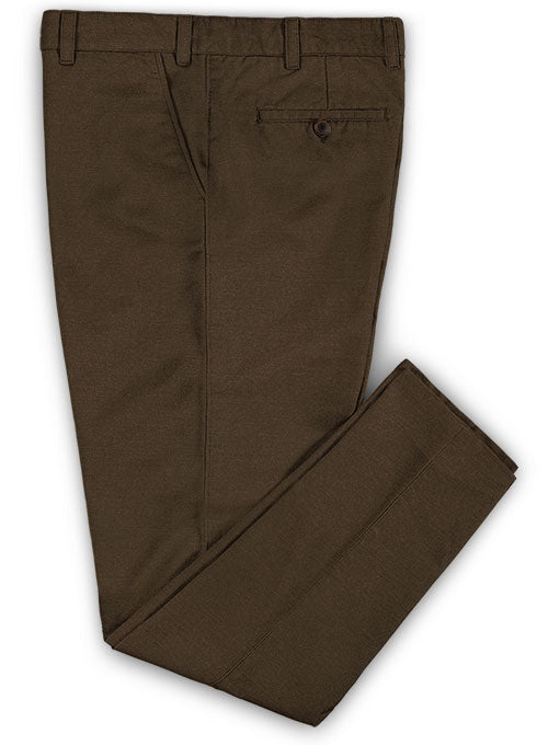 Washed Forest Brown Chinos - StudioSuits