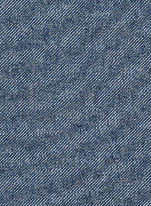 Classic Blue Denim Tweed Jacket - StudioSuits