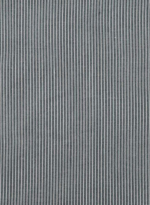 Classic Gray Pinstripe Cotton Shirt