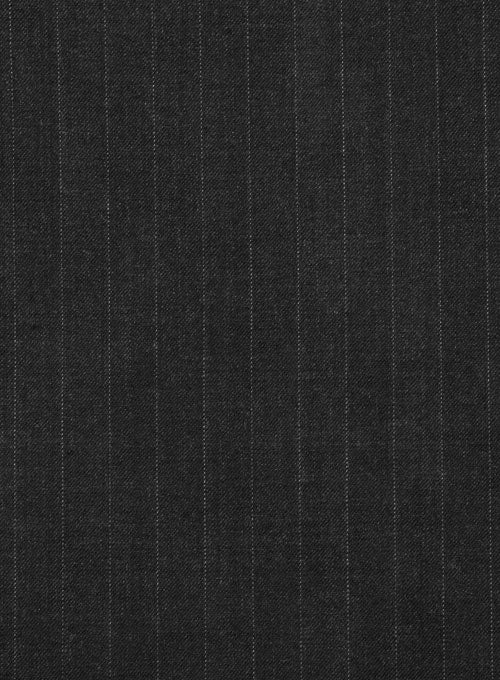Classic Stripe Black Pure Wool Jacket - StudioSuits