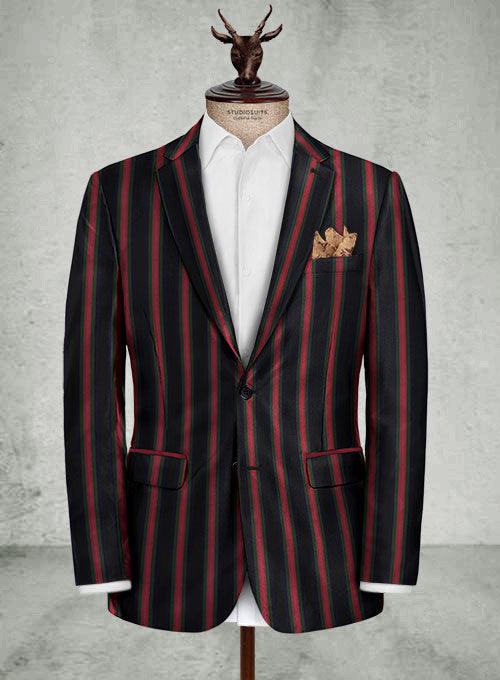 Cocktail Stripe Wool Suit - StudioSuits