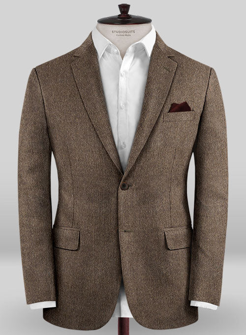 Colombo Dark Brown Cashmere Jacket - StudioSuits