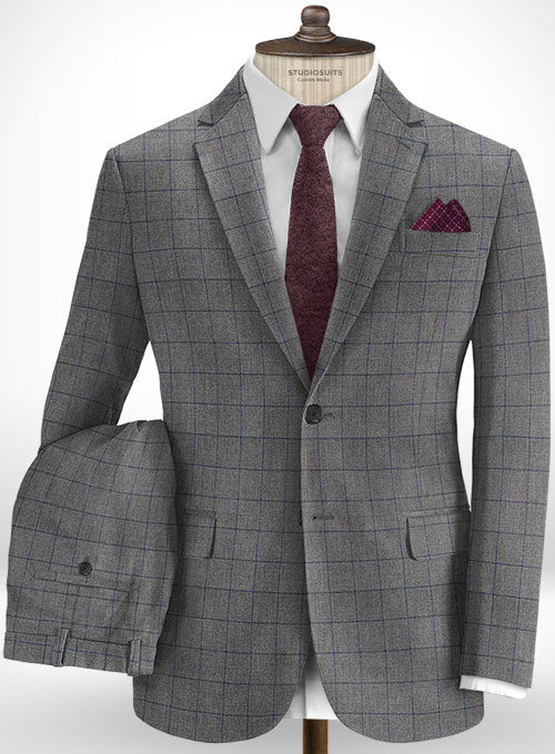 Cotton Alddi Gray Suit - StudioSuits
