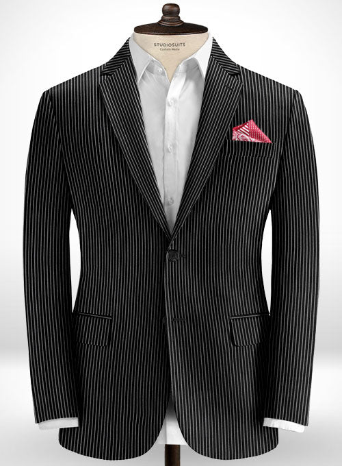 Cotton Aloisi Black Suit - StudioSuits