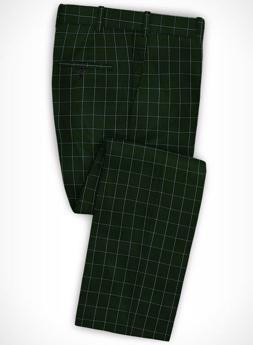 Cotton Aviva Green Pants - StudioSuits