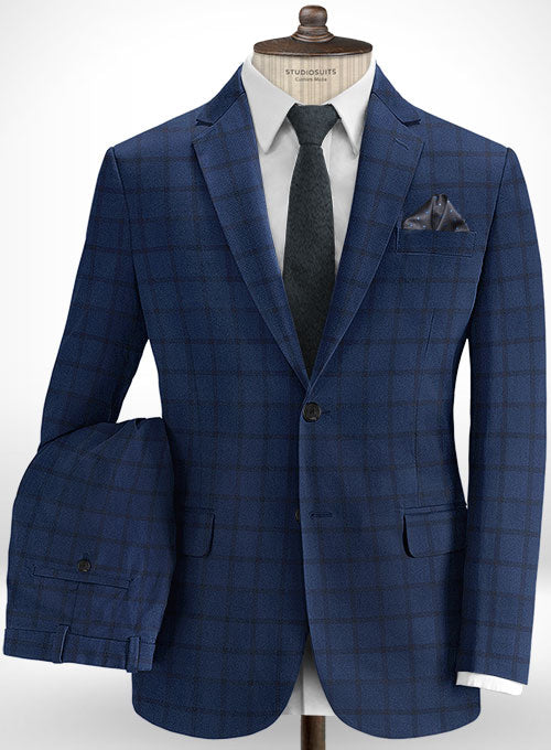 Cotton Fablo Blue Suit - StudioSuits