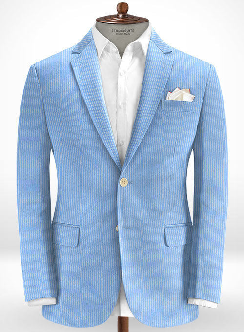 Cotton Inito Blue Suit - StudioSuits