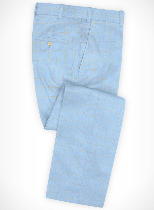 Cotton Nolfi Blue Pants - StudioSuits