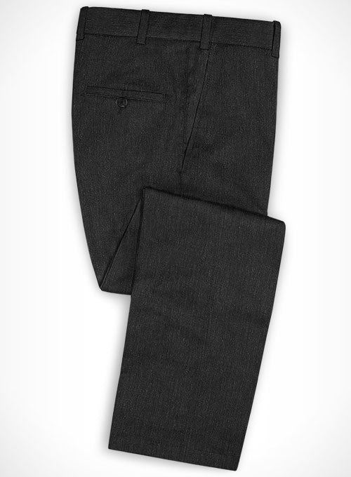 Cotton Stretch Nicomi Charcoal Pants - StudioSuits