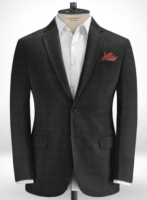 Cotton Stretch Accri Dark Gray Suit - StudioSuits