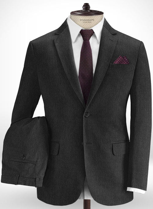 Cotton Stretch Nicomi Charcoal Suit - StudioSuits