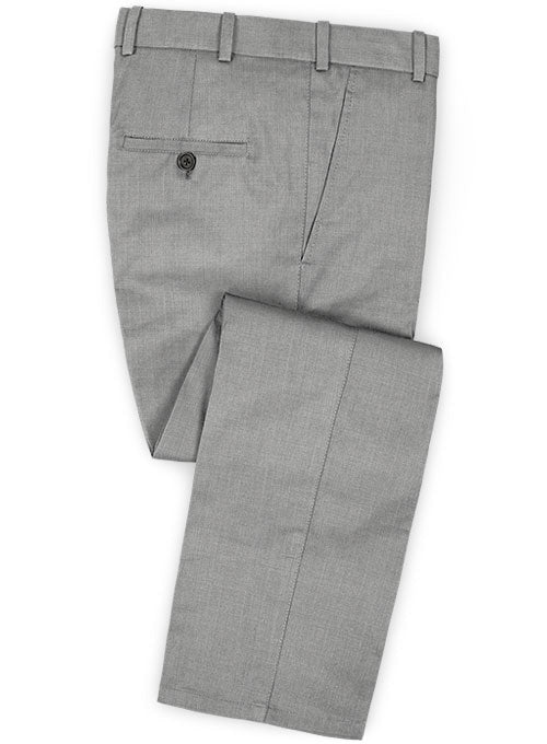 Crest Gray Wool Pants - StudioSuits