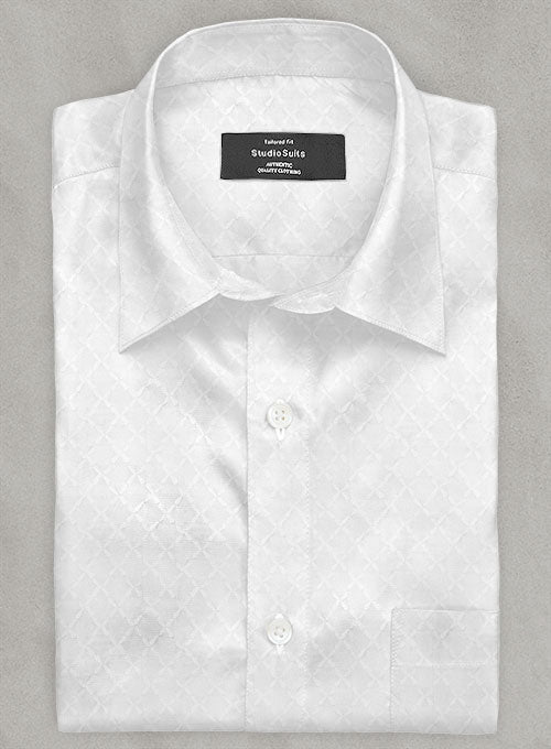Cross Diamond White Shirt - StudioSuits