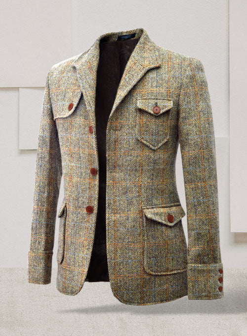 Harris Tweed Ranger Brown Hunter Style Jacket II - StudioSuits