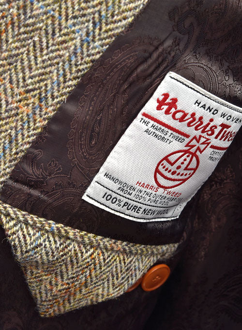 Veste blazer HARRIS TWEED à chevrons chasse piratage sport Veste blazer HARRIS TWEED à chevrons chasse piratage sport