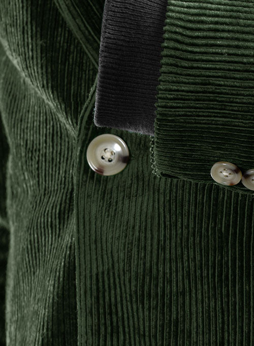 Solbiati Cocktail Green Corduroy Suit II - StudioSuits