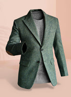 Harris Tweed Wide Herringbone Green Jacket II - StudioSuits