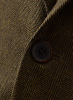 Bottle Brown Herringbone Tweed Jacket II - StudioSuits