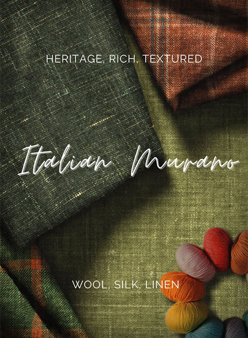 Italian Murano Orange Wool Linen Jacket II - StudioSuits